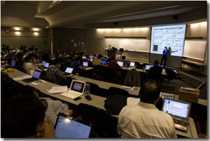 Students, staff, and faculty participate in CAEN's LabView training in the IOE Building on June 24, 2014.